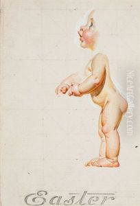Easter Baby, The Saturday Evening Post Preliminary Cover Study by Joseph Christian Leyendecker
