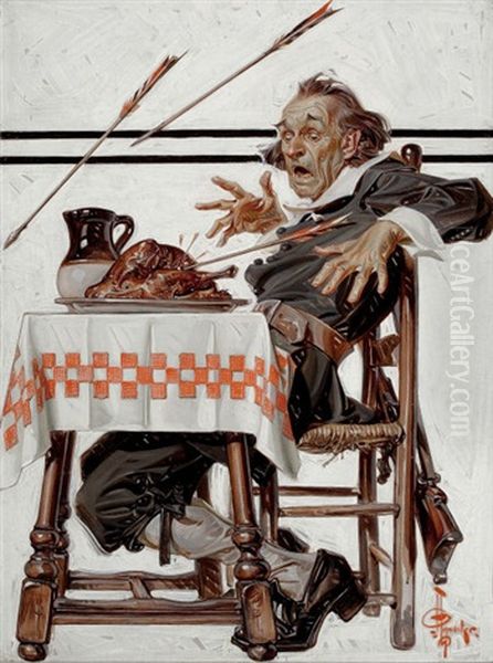 Startled Pilgrim, The Saturday Evening Post Cover - view 1