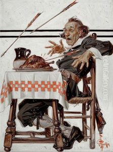 Startled Pilgrim, The Saturday Evening Post Cover by Joseph Christian Leyendecker