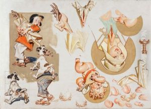 American Weekly Magazine Covers (preliminary Study) by Joseph Christian Leyendecker