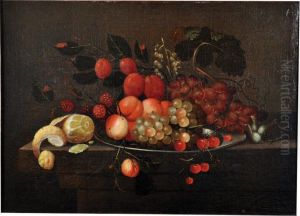 Nature Morte Aux Abricots,
Raisins,
Cerises Et Citron by Andries, Andrea Benedetti