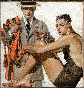 Record Time, Cool Summer Comfort, House Of Kuppenheimer Ad Illustration by Joseph Christian Leyendecker