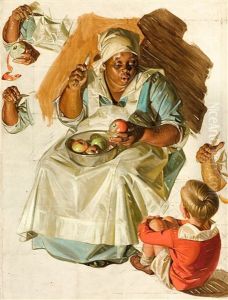 The Story Teller, Saturday Evening Post Cover (study)
