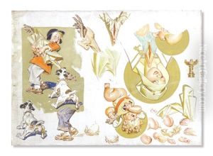 Preliminary Sketches For Magazine Cover by Joseph Christian Leyendecker