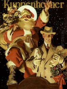 Merry Christmas From The Kuppenheimer's by Joseph Christian Leyendecker