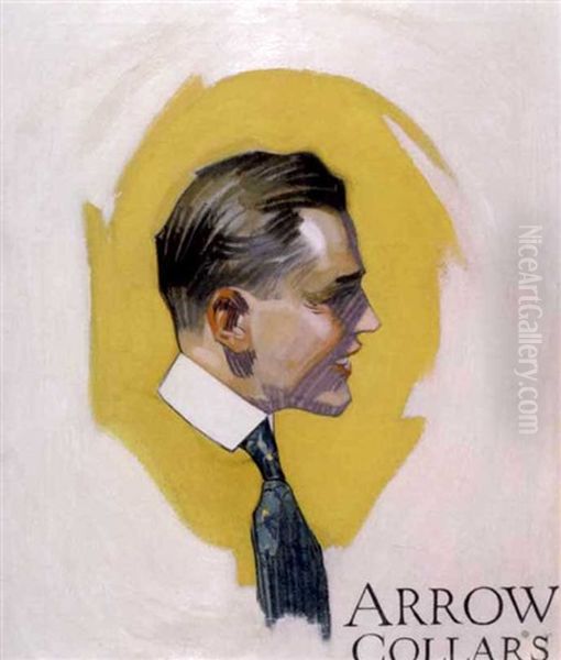 Advertisement: A Portrait Of A Man Wearing A Green Necktie - view 1