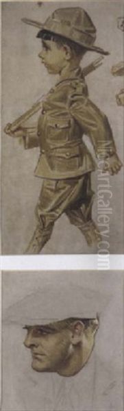 A Marching Boy In A Soldier's Uniform - view 1