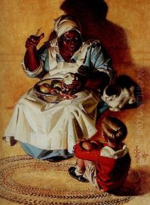 Storytime In The Kitchen by Joseph Christian Leyendecker