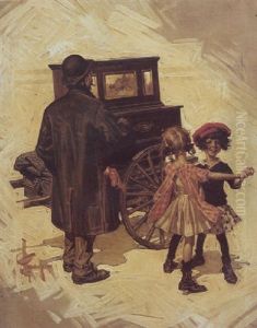 Organ Grinder by Joseph Christian Leyendecker