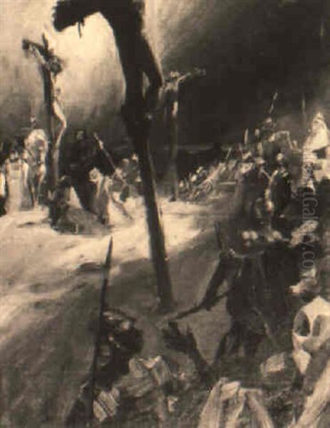 Many Figures Around The Crucified - view 1