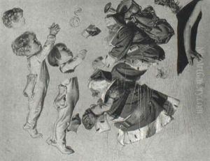 Hugging Santa Claus by Joseph Christian Leyendecker
