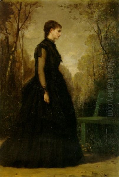 An Elegant Lady In A Park - view 1