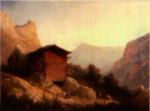 Bergers Dans La Montagne by Hippolyte Leymarie