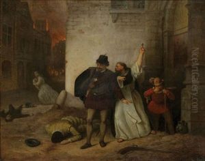 Street Scene During The Spanish Fury by Hendrik Jan Augustyn Leys