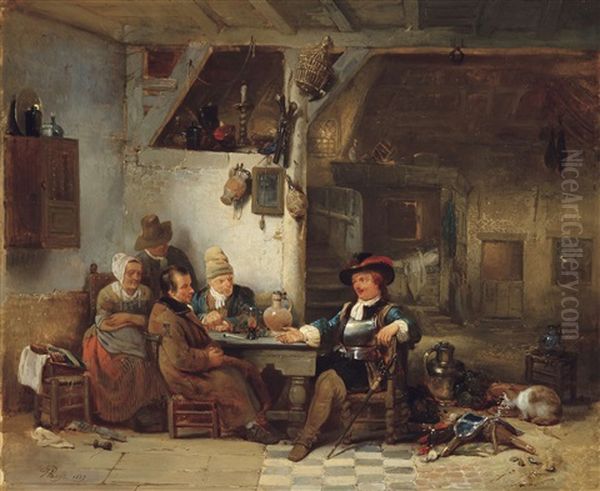 A Company In An Interior (1837) - view 1