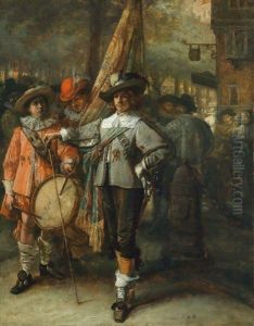 Der Kommandant Der Burgerwehr by Hendrik Jan Augustyn Leys