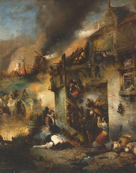 Soldats Pillant Au Seizieme Siecle - view 1