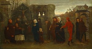 Procession Des Relevailles by Hendrik Jan Augustyn Leys