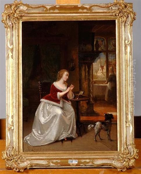 Jeune Fille A La Couture Dans Un Interieur - view 1
