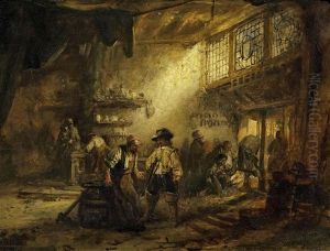 In Der Schmiede by Hendrik Jan Augustyn Leys