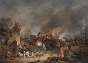 The Siege Of Antwerp by Hendrik Jan Augustyn Leys