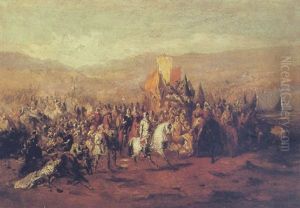 Le Triomphe Apres La Bataille by Hendrik Jan Augustyn Leys