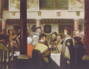 L'assemblee Des Notables by Hendrik Jan Augustyn Leys