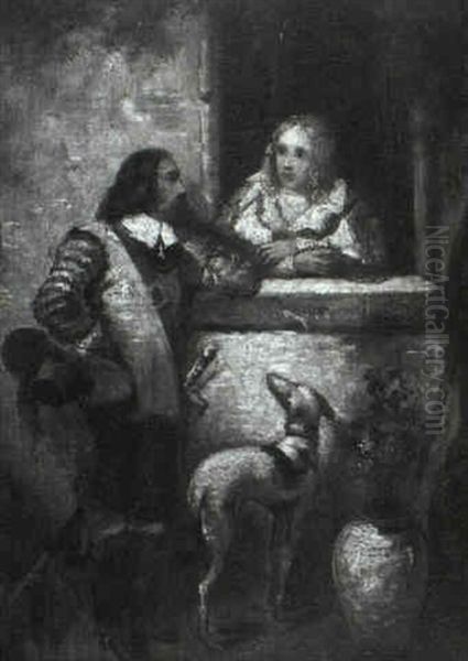Man And Woman Standing By A Window - view 1