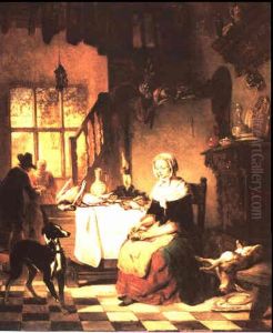 Dans La Cuisine by Hendrik Jan Augustyn Leys