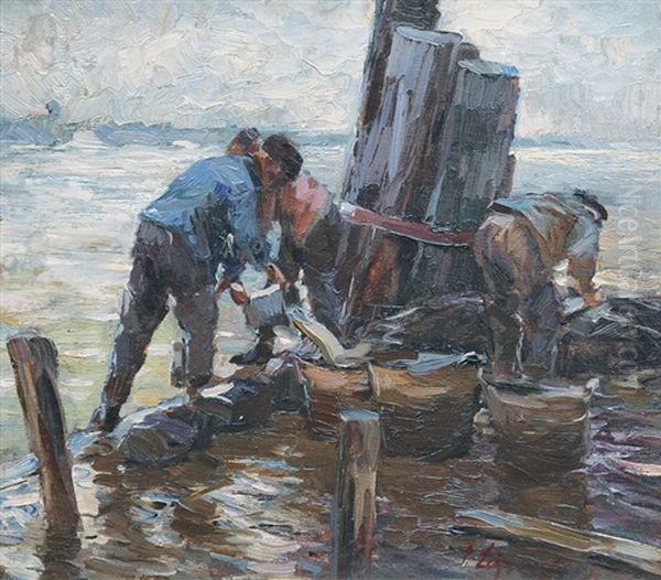 Fisherman On The Pier - view 1