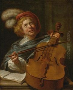Cello Player (collab. W/studio) by Judith Leyster
