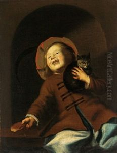 Knabe Mit Einer Katze by Judith Leyster