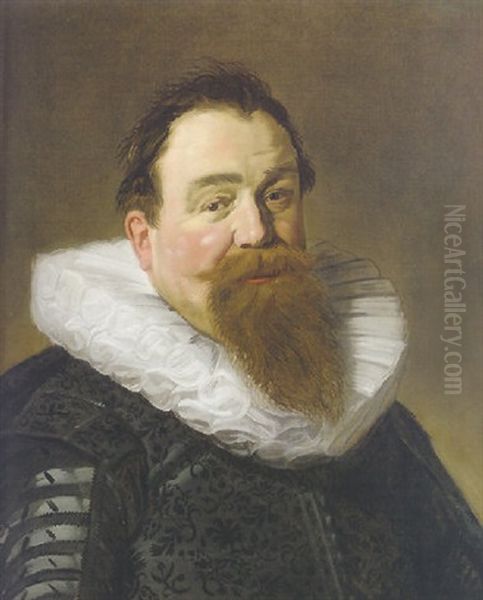 Portrait Of A Bearded Gentleman, Bust Length, Wearing A Coat And White Ruff - view 1