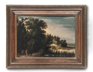 Tobias Mit Dem Engel Am Waldigen Ufer by Gysbrecht Leytens