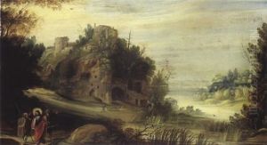 Paysage De Riviere Italianisant Avec Le Christ A Emmaus Paysage De Riviere Italianisant Avec Le Christ A Emmaus