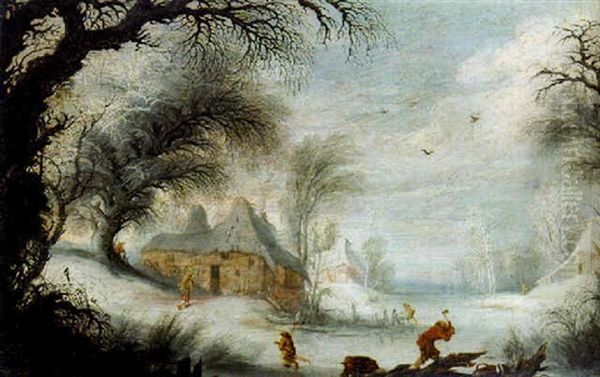 Faggot Gatherers In A Winter Landscape - view 1