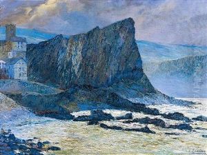 Guetaria (view Of Guetaria) by Carlos Lezcano Fernandez