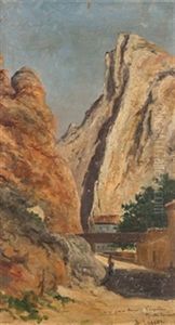 Paisaje De Alhama De Aragon by Agustin Lhardy Garrigues