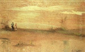 Dos Figuras En Un Paisaje by Agustin Lhardy Garrigues