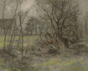 Paysage Pres De La Ferme by Leon Augustin L'Hermitte
