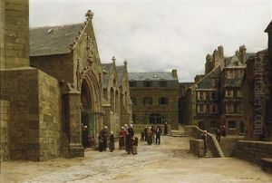 Das Almosen by Leon Augustin L'Hermitte