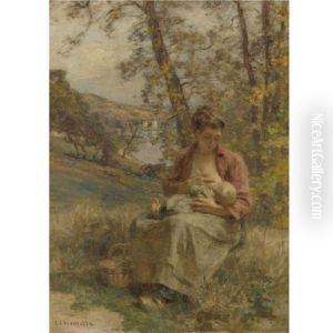 The Young Mother by Leon Augustin L'Hermitte