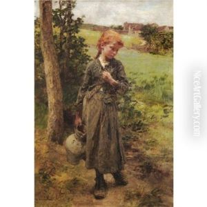 Retour De La Fontaine by Leon Augustin L'Hermitte