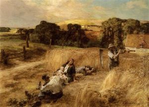 A Rest From The Harvest - En Moisson by Leon Augustin L'Hermitte