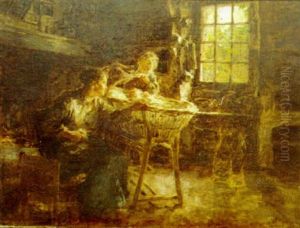 Le Berceau by Leon Augustin L'Hermitte