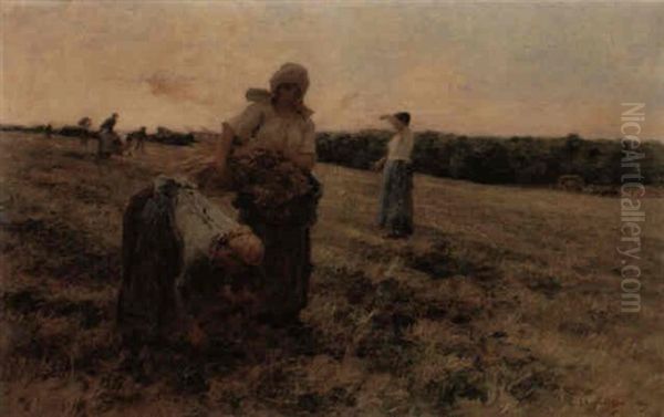 Gleaners At Sunset - view 1