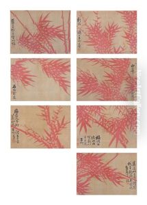 A Set Of Seven Bamboo Paintings A Set Of Seven Bamboo Paintings