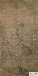 Der Unsterbliche Zhang Guolao Auf Einem Maultier Der Unsterbliche Zhang Guolao Auf Einem Maultier