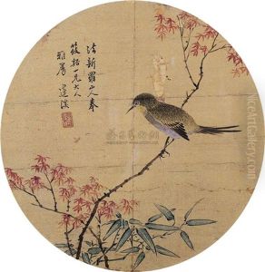 Bamboo And Sparrow by Lian Xi