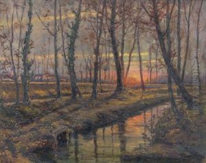 Paesaggio Al Tramonto by Cesare Libano